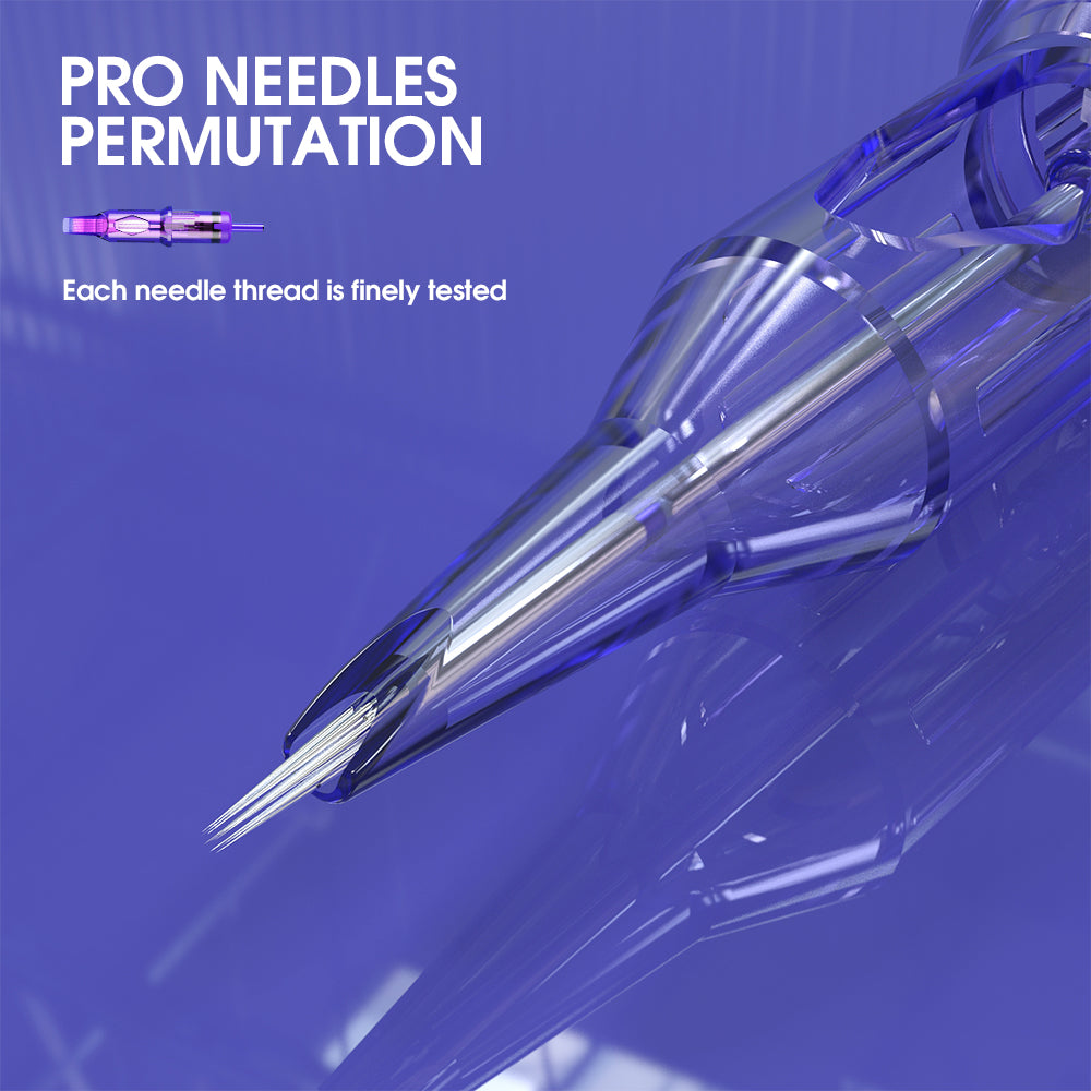 Mast Pro Tattoo Cartridges Needles (0.25mm Diameter) (5mm Taper) Round Liner- Box of 20