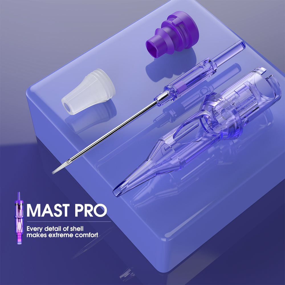 Mast Pro Tattoo Cartridges Needles (0.25mm Diameter) (5mm Taper) Round Liner- Box of 20