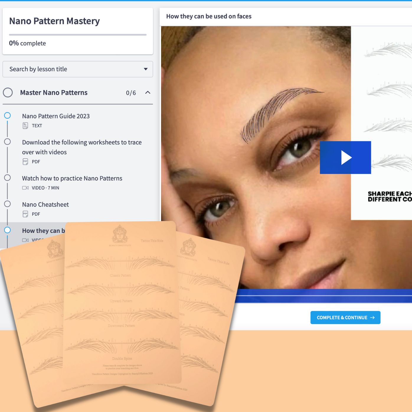 3 Pack: Aphrodite Brow Strokes Printed Silicone Skins