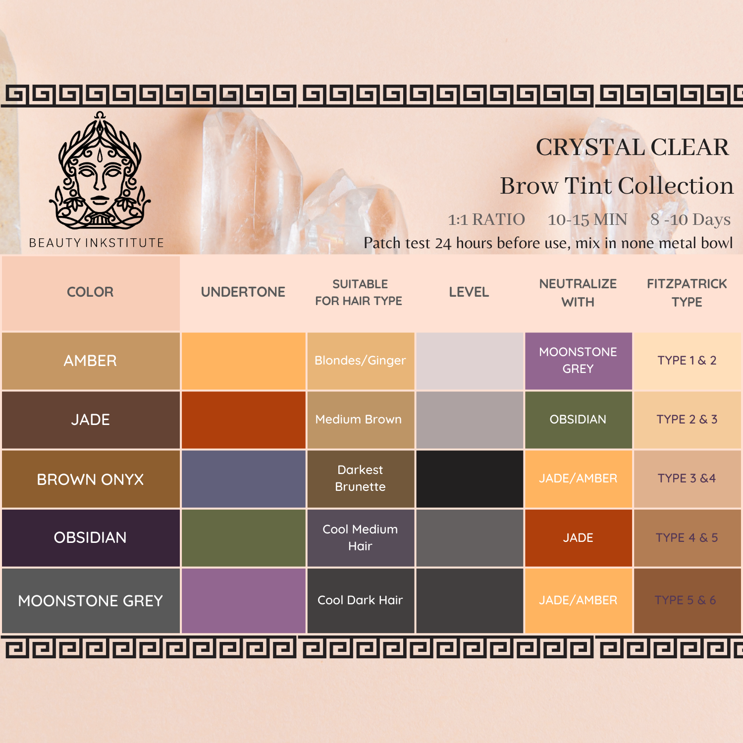 Crystal Clear Collection Premium Eyebrow Tints
